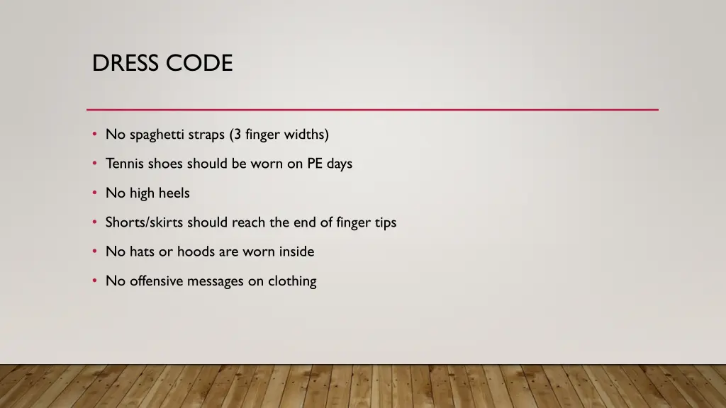 dress code