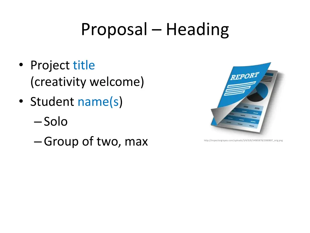 proposal heading