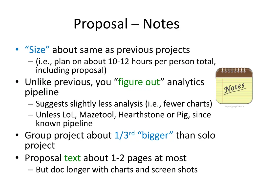 proposal notes