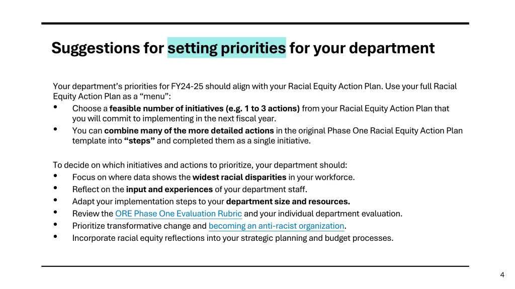 suggestions for setting prioritiesfor your