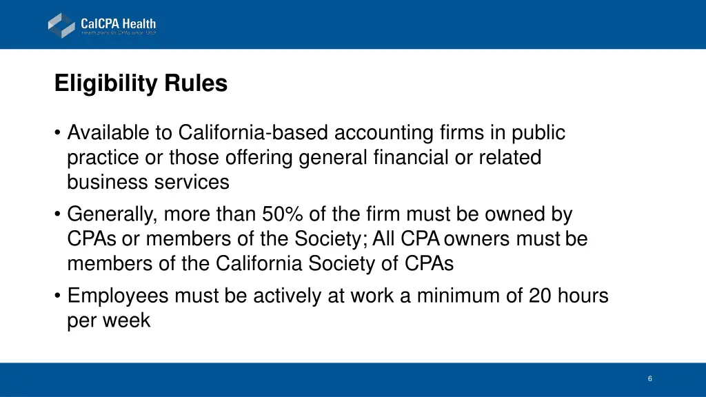 eligibility rules
