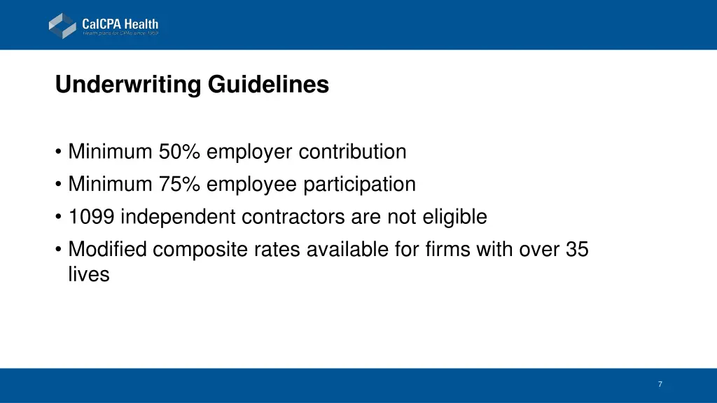 underwriting guidelines