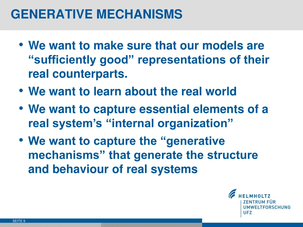 generative mechanisms