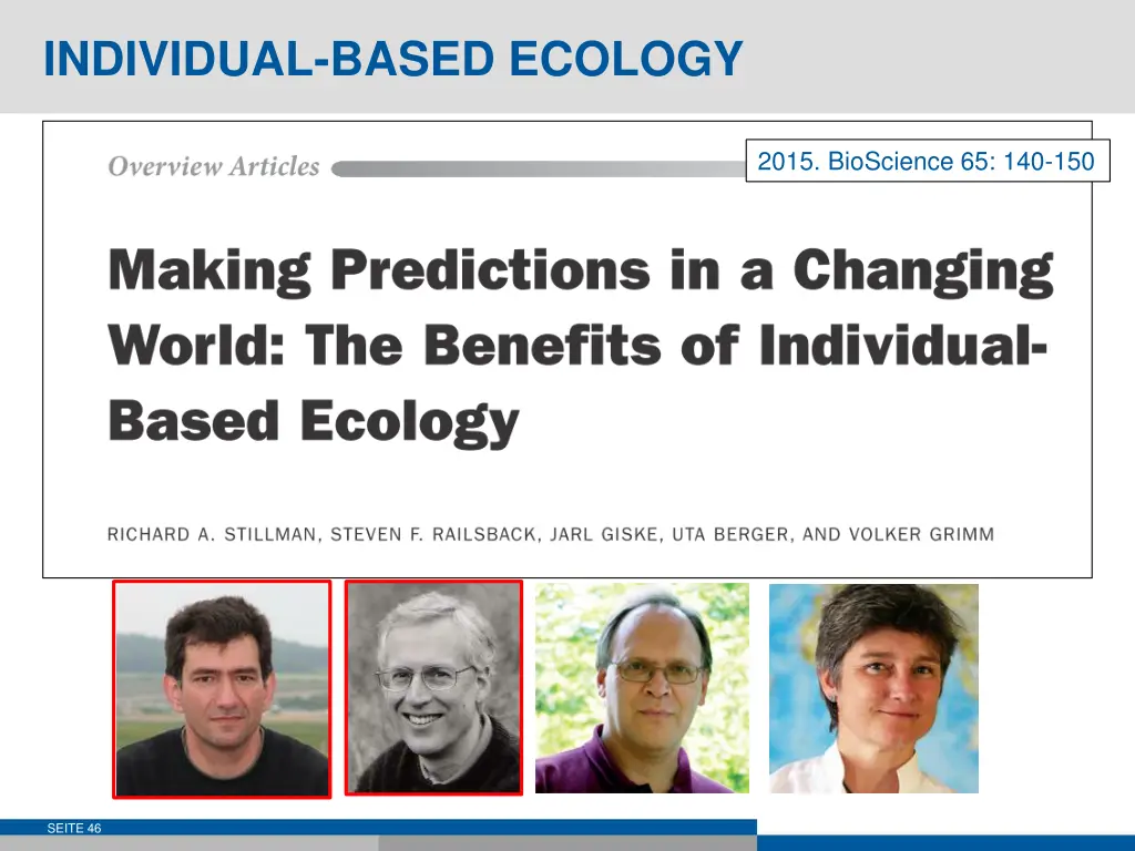 individual based ecology