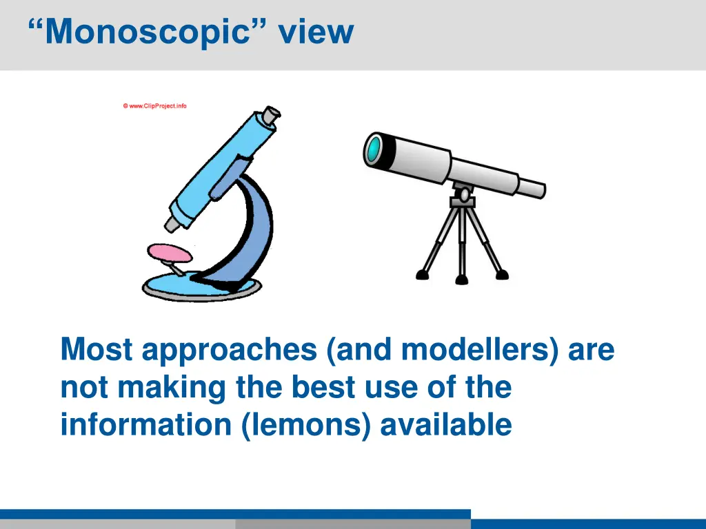 monoscopic view
