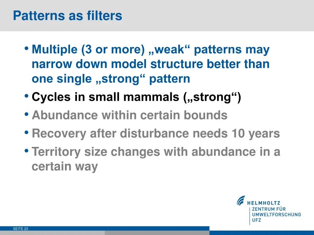 patterns as filters
