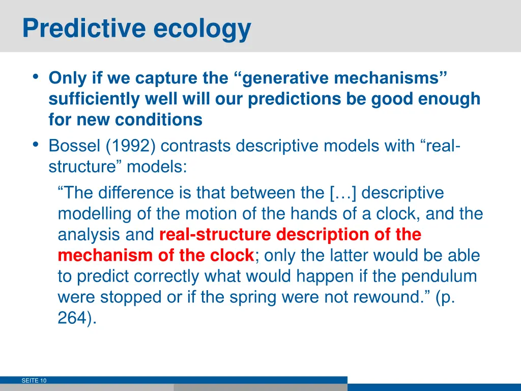 predictive ecology