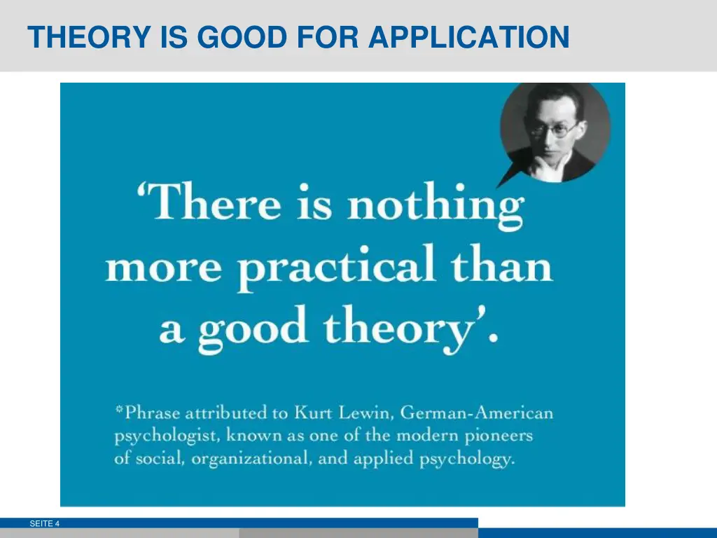 theory is good for application
