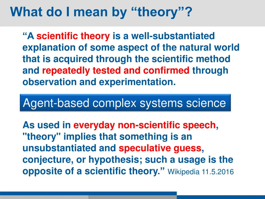 what do i mean by theory