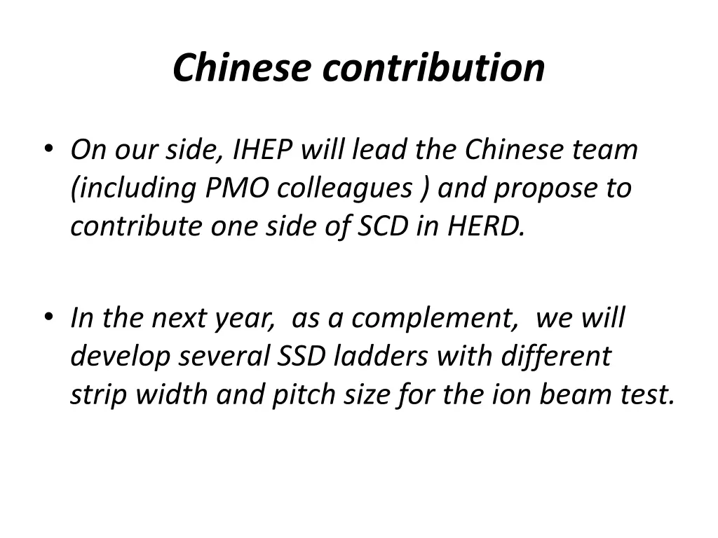 chinese contribution