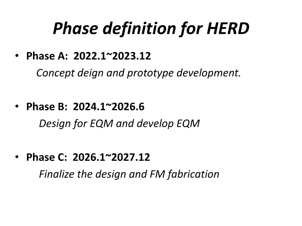 phase definition for herd