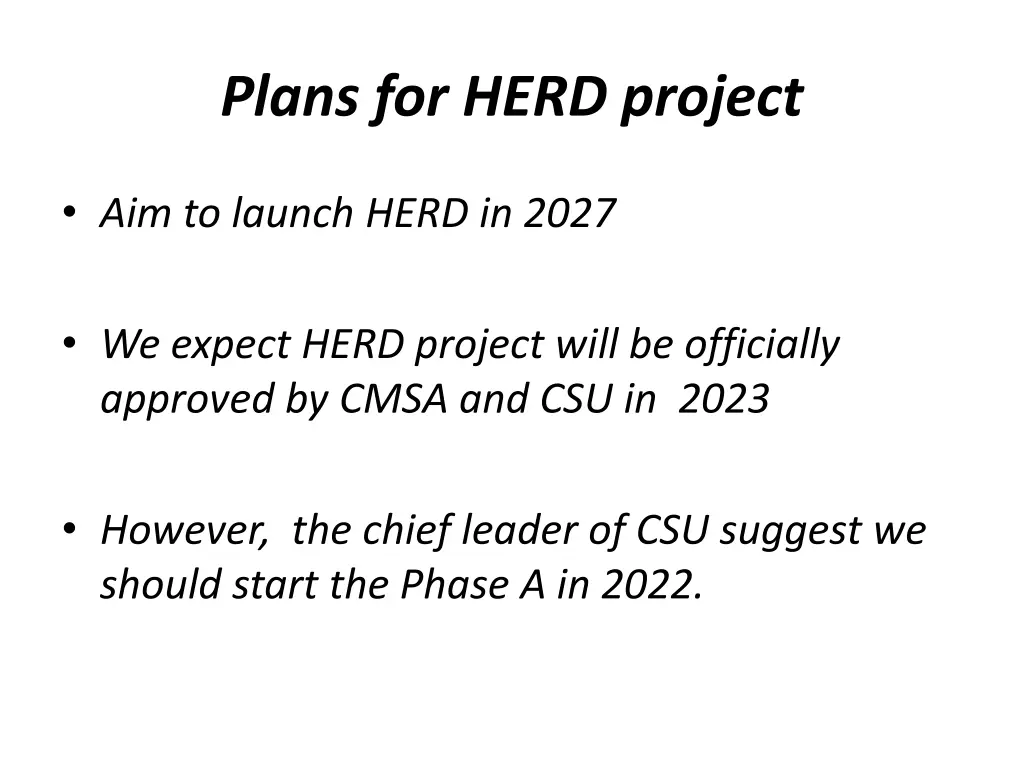 plans for herd project