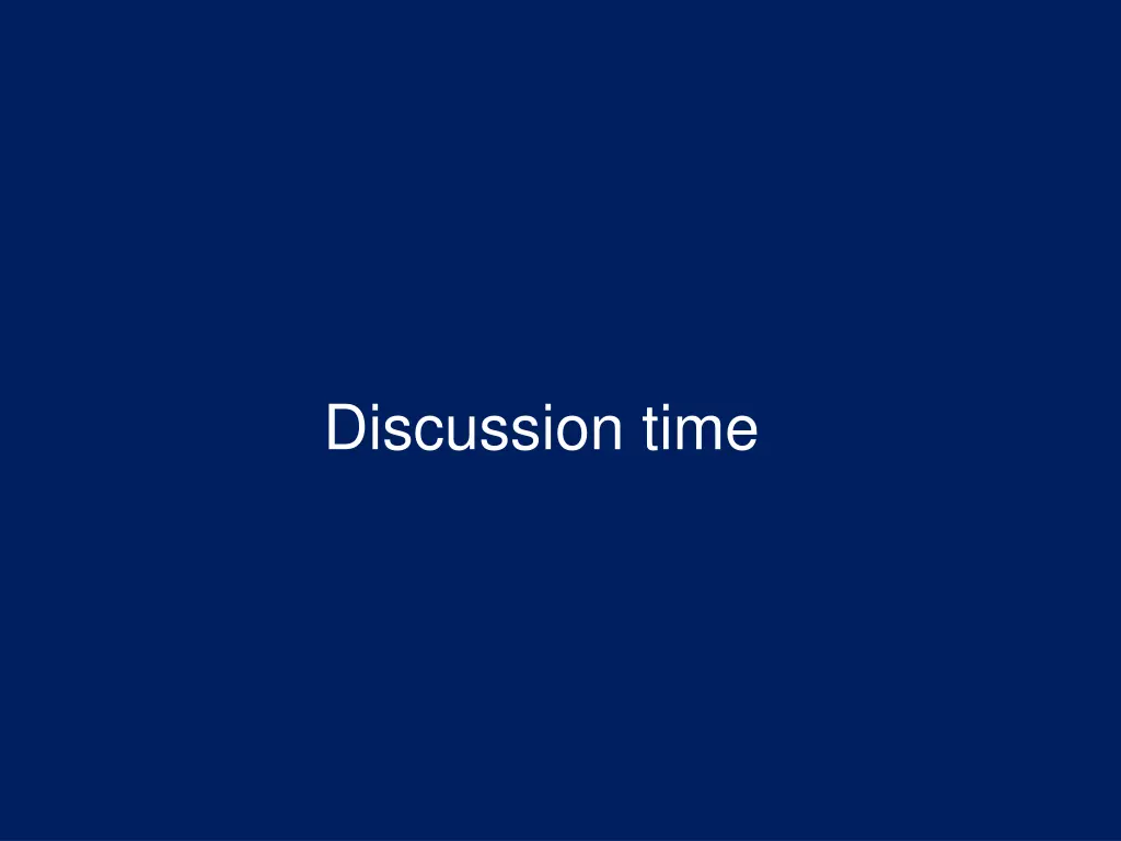 discussion time