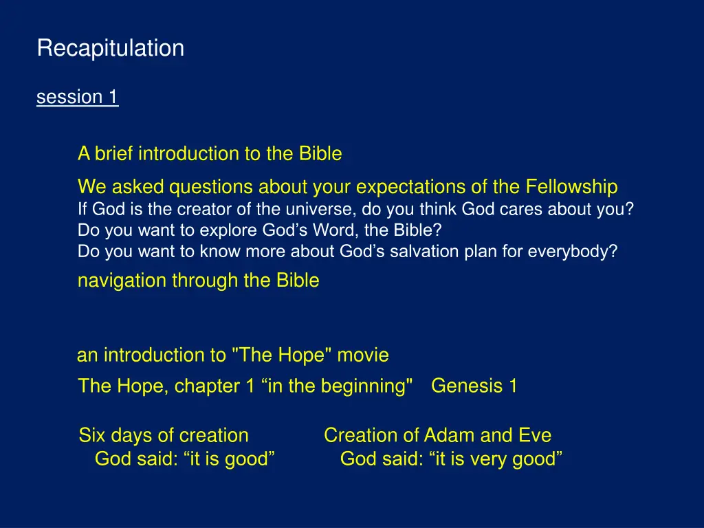 recapitulation