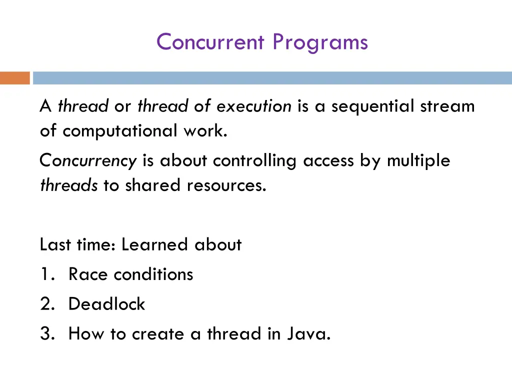concurrent programs