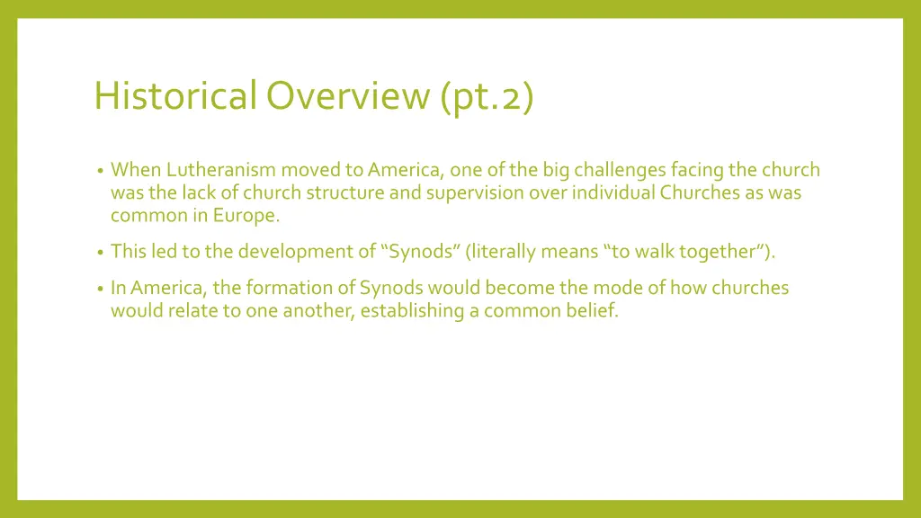 historical overview pt 2