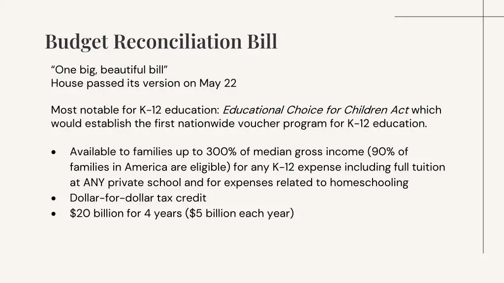budget reconciliation bill