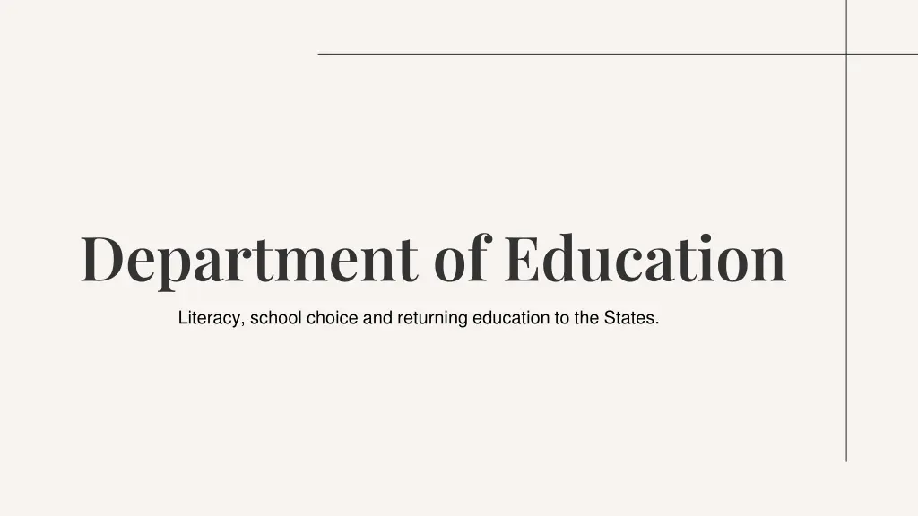 department of education