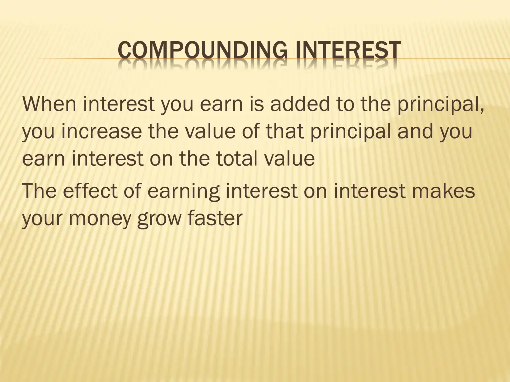 compounding interest