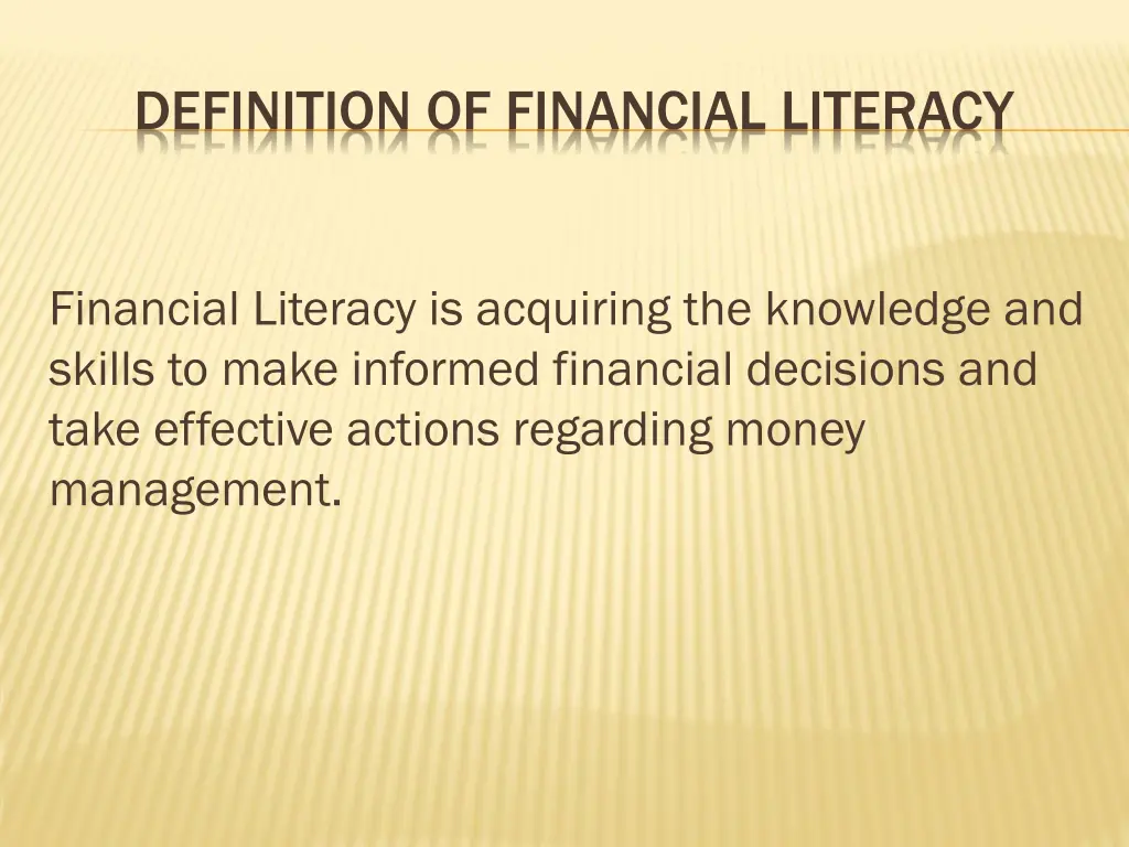 definition of financial literacy