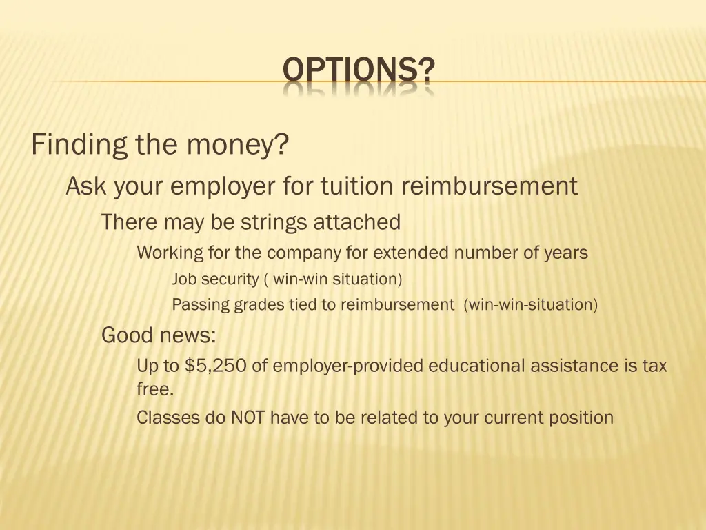 options