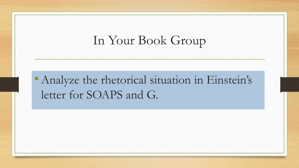 in your book group