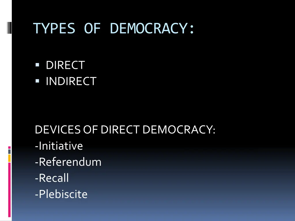 types of democracy
