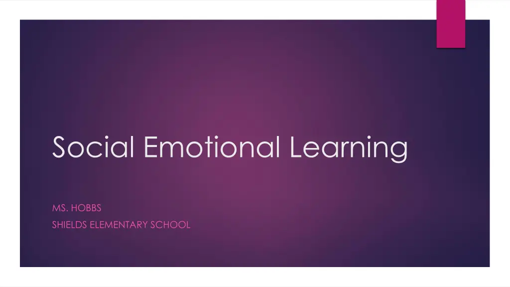 social emotional learning