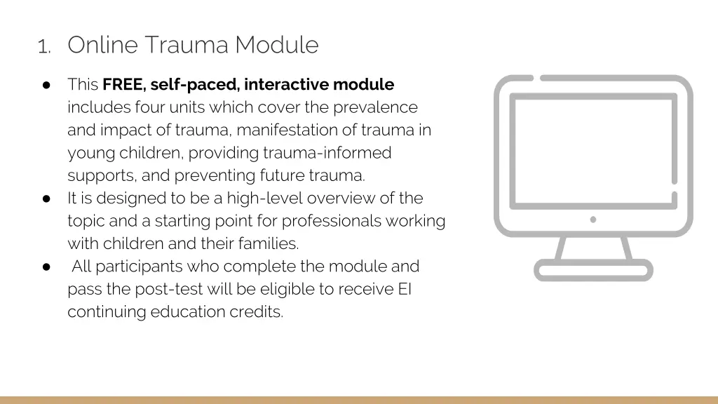 1 online trauma module