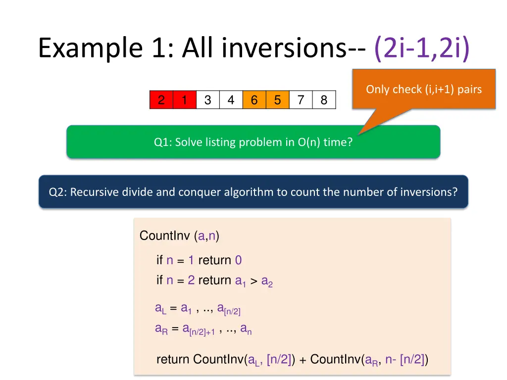 example 1 all inversions 2i 1 2i