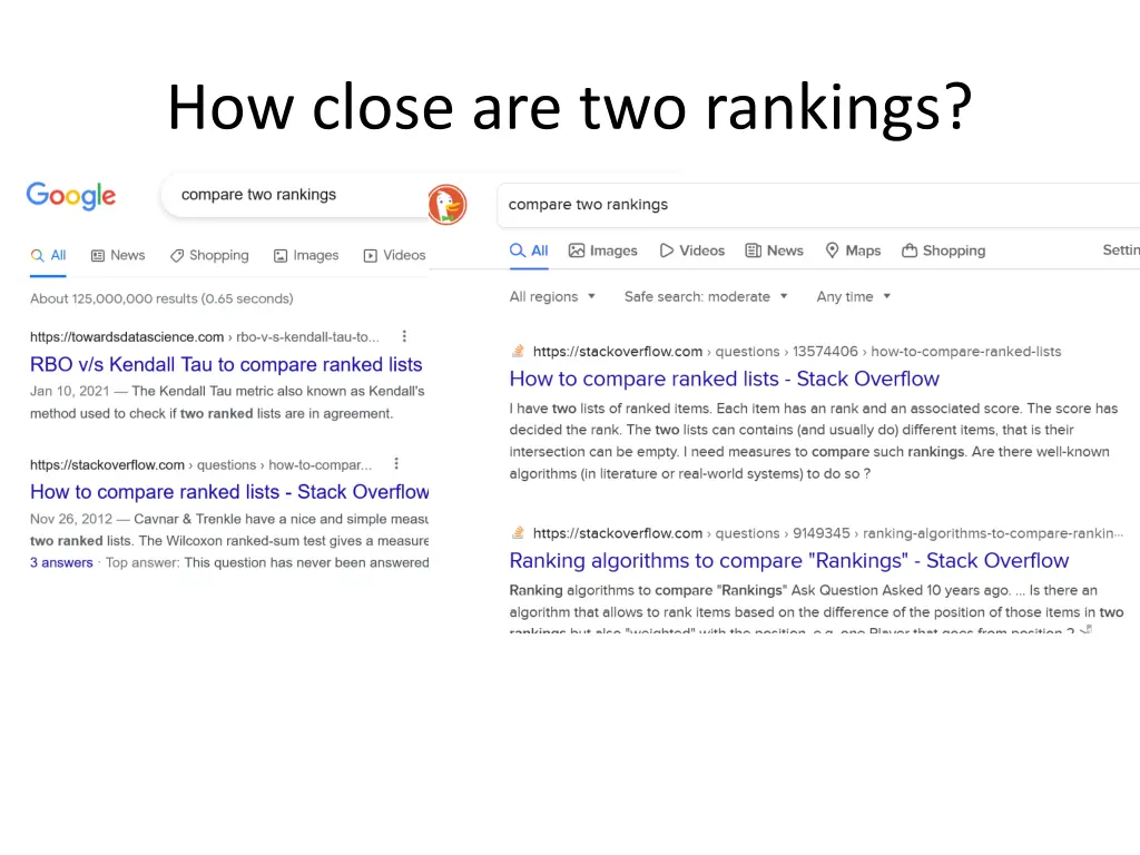 how close are two rankings