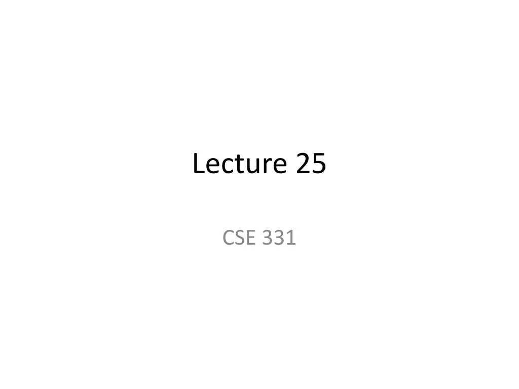 lecture 25
