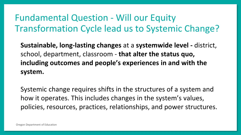 fundamental question will our equity