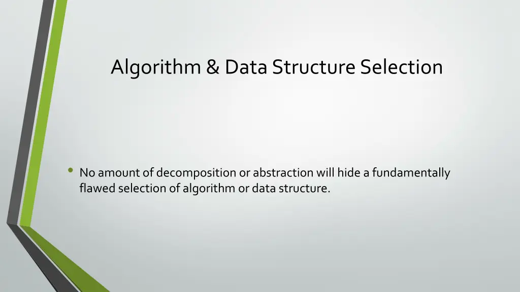 algorithm data structure selection