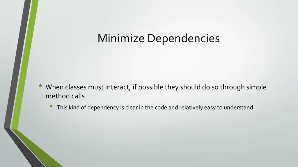 minimize dependencies 2