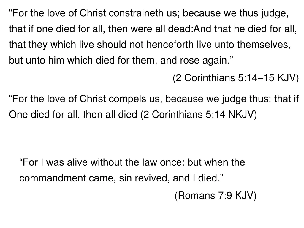 for the love of christ constraineth us because 1
