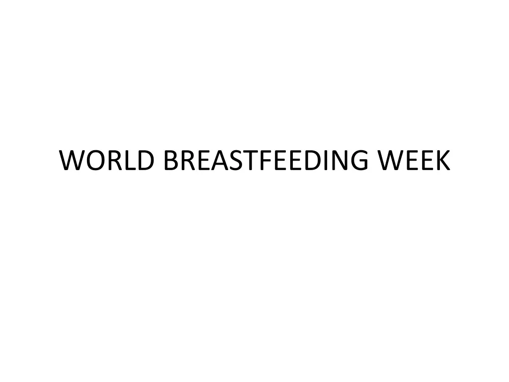 world breastfeeding week