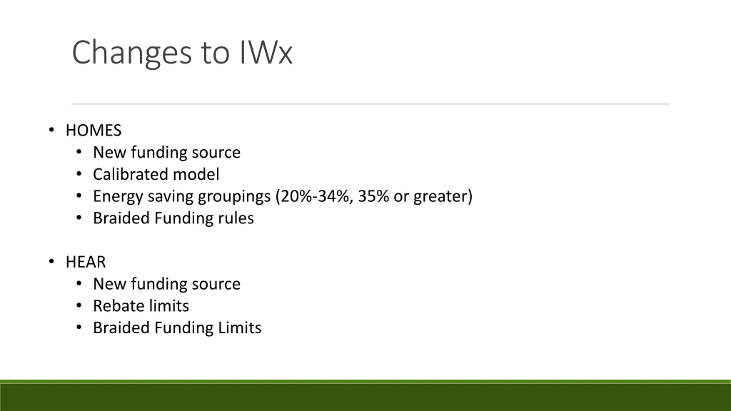 changes to iwx