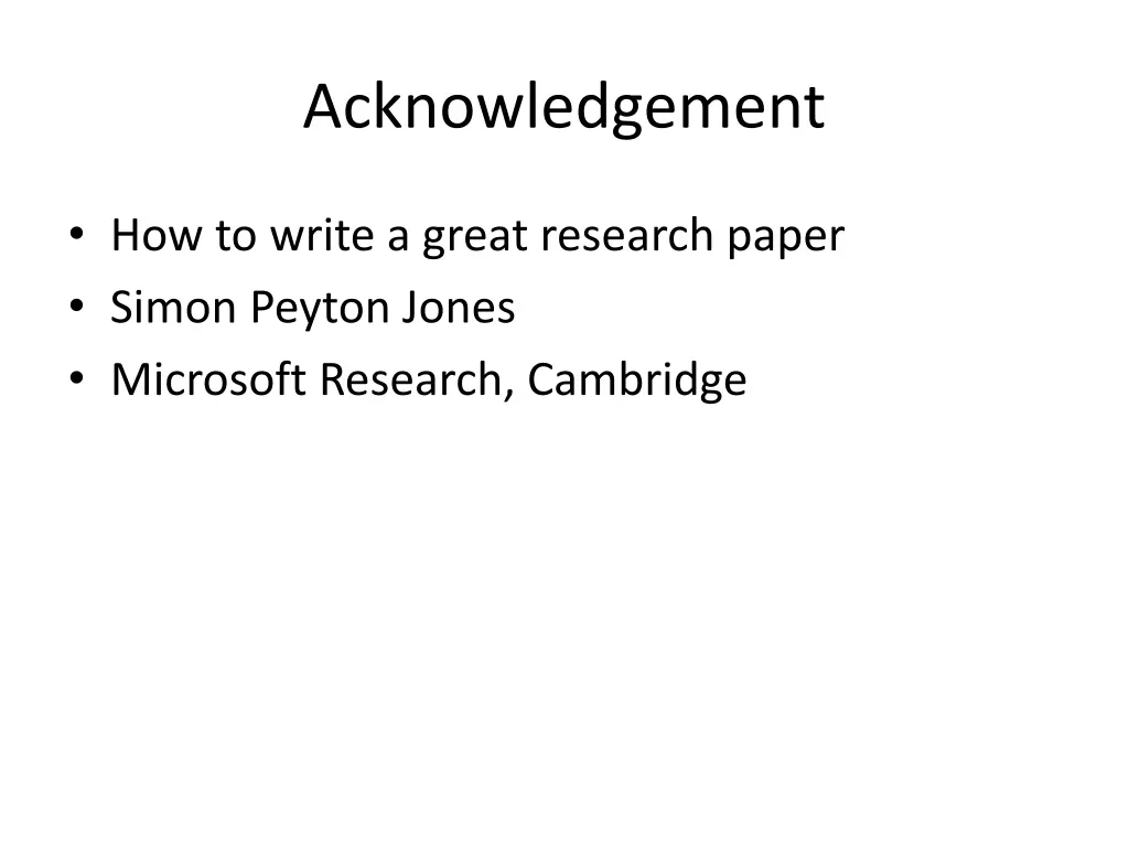 acknowledgement
