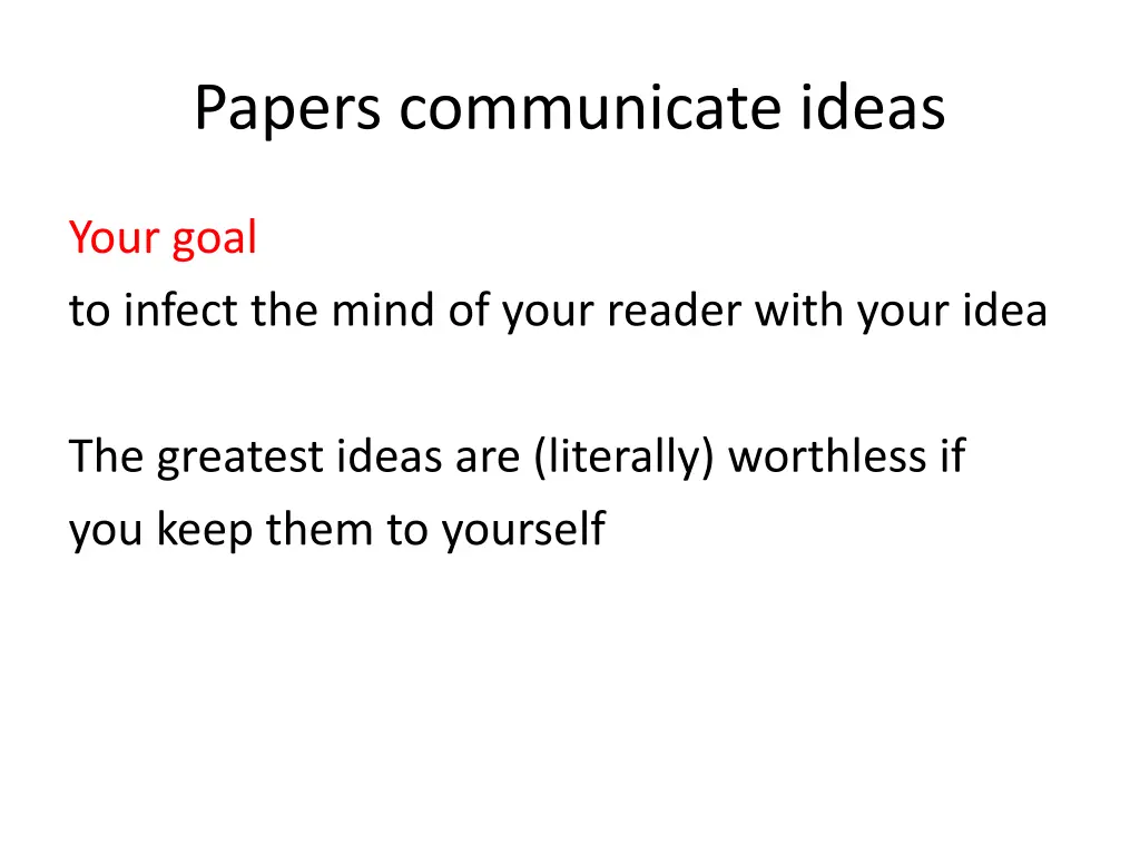 papers communicate ideas