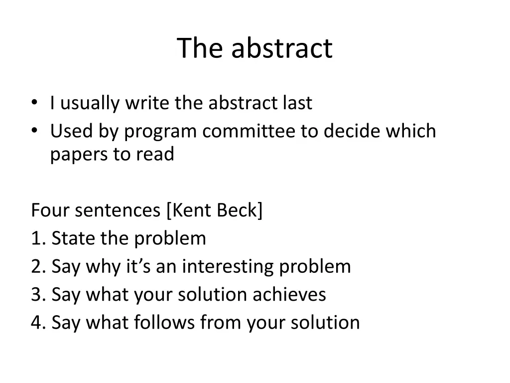 the abstract
