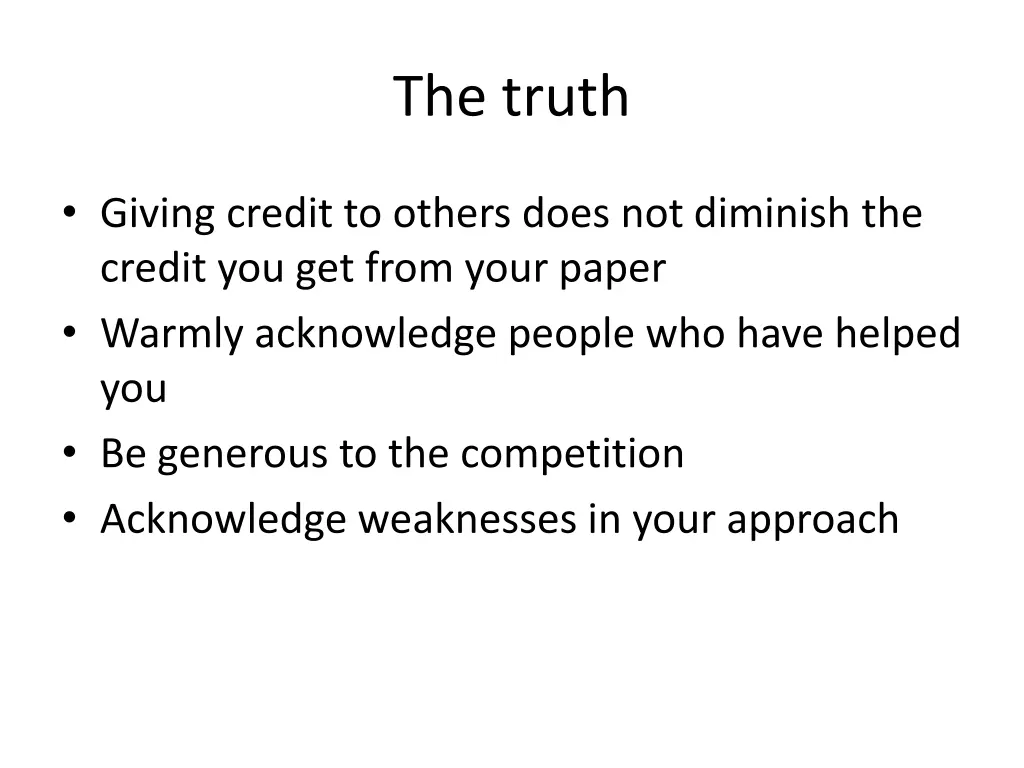 the truth