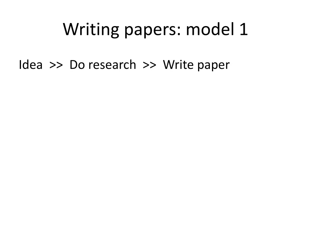 writing papers model 1