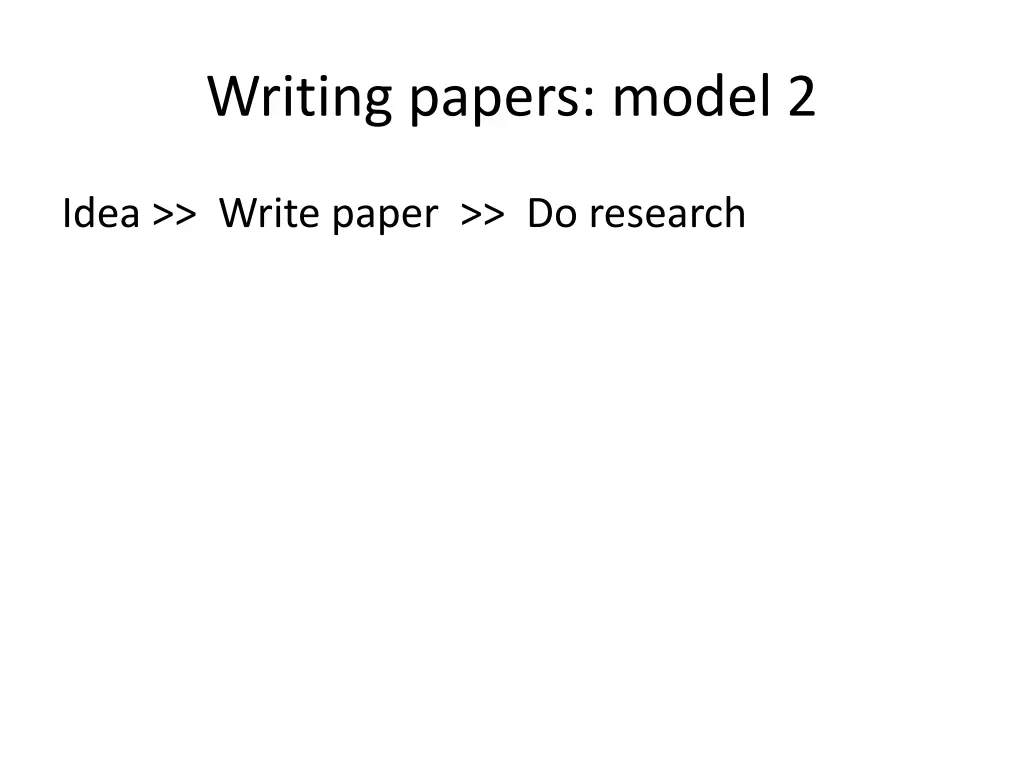 writing papers model 2