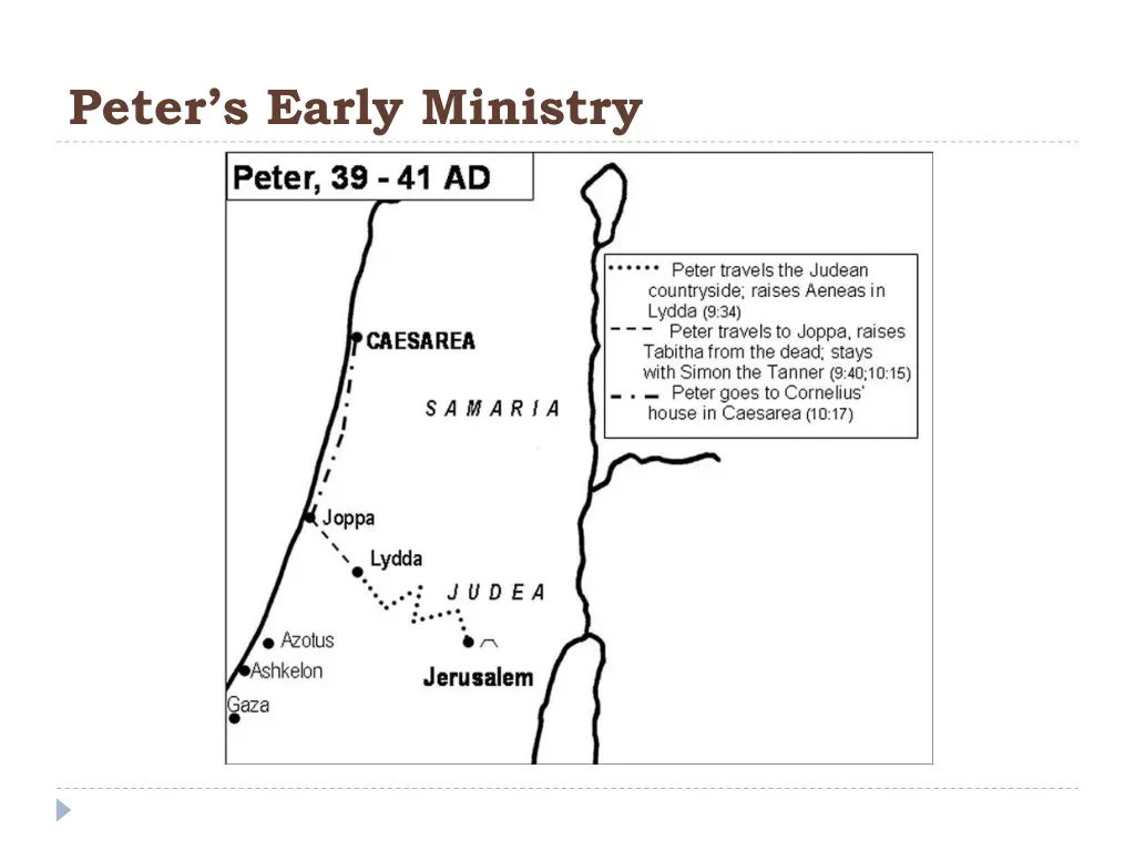 peter s early ministry