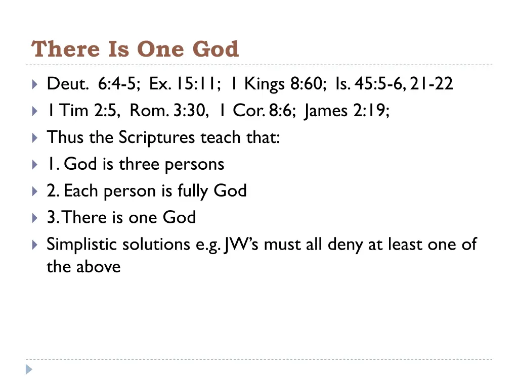 there is one god