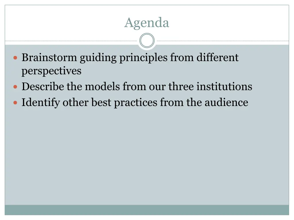 agenda