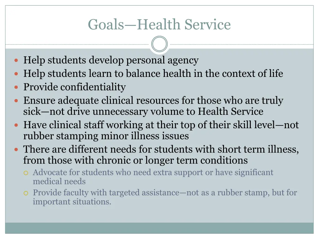 goals health service