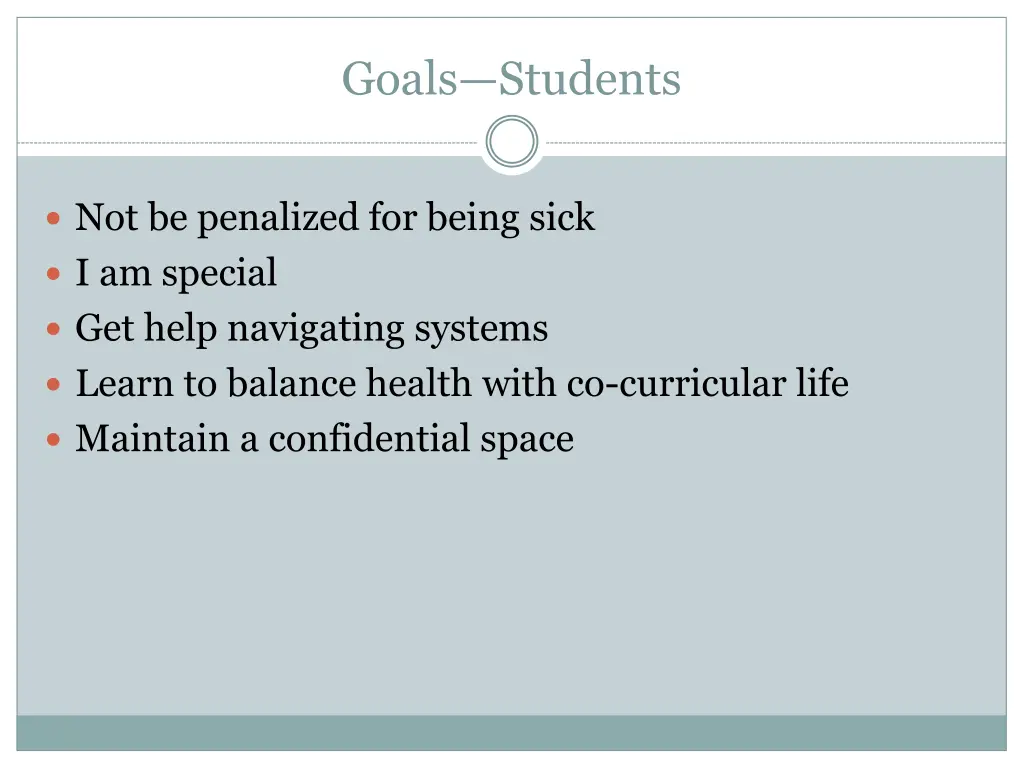 goals students