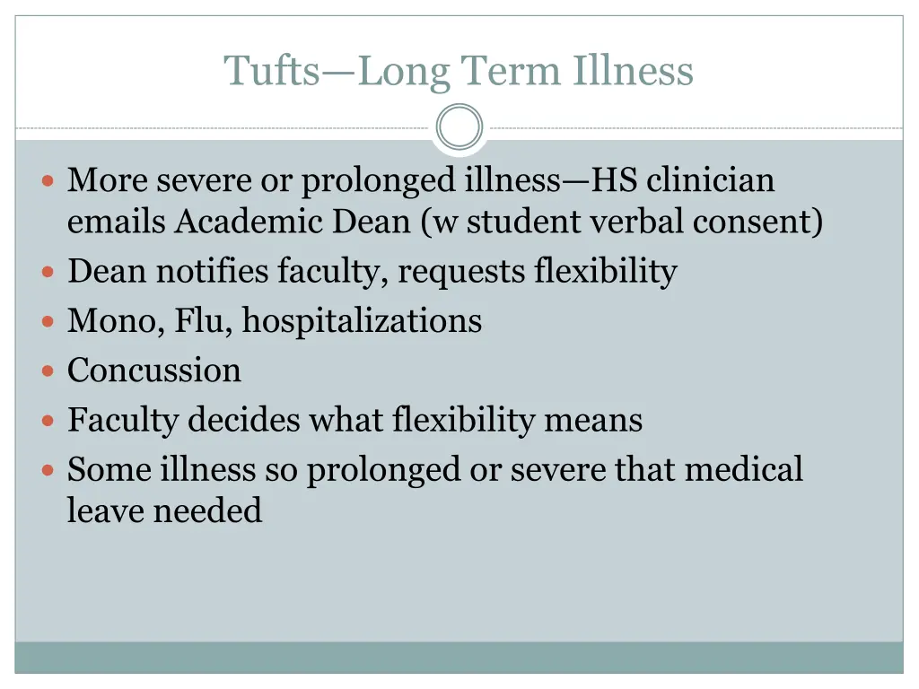 tufts long term illness